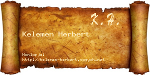 Kelemen Herbert névjegykártya