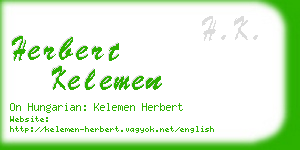 herbert kelemen business card